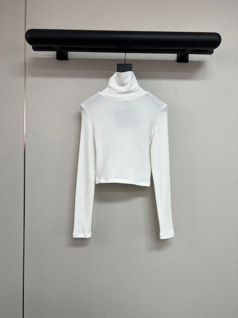 크롭 터틀넥 긴팔 니트 탑(2color) 상세