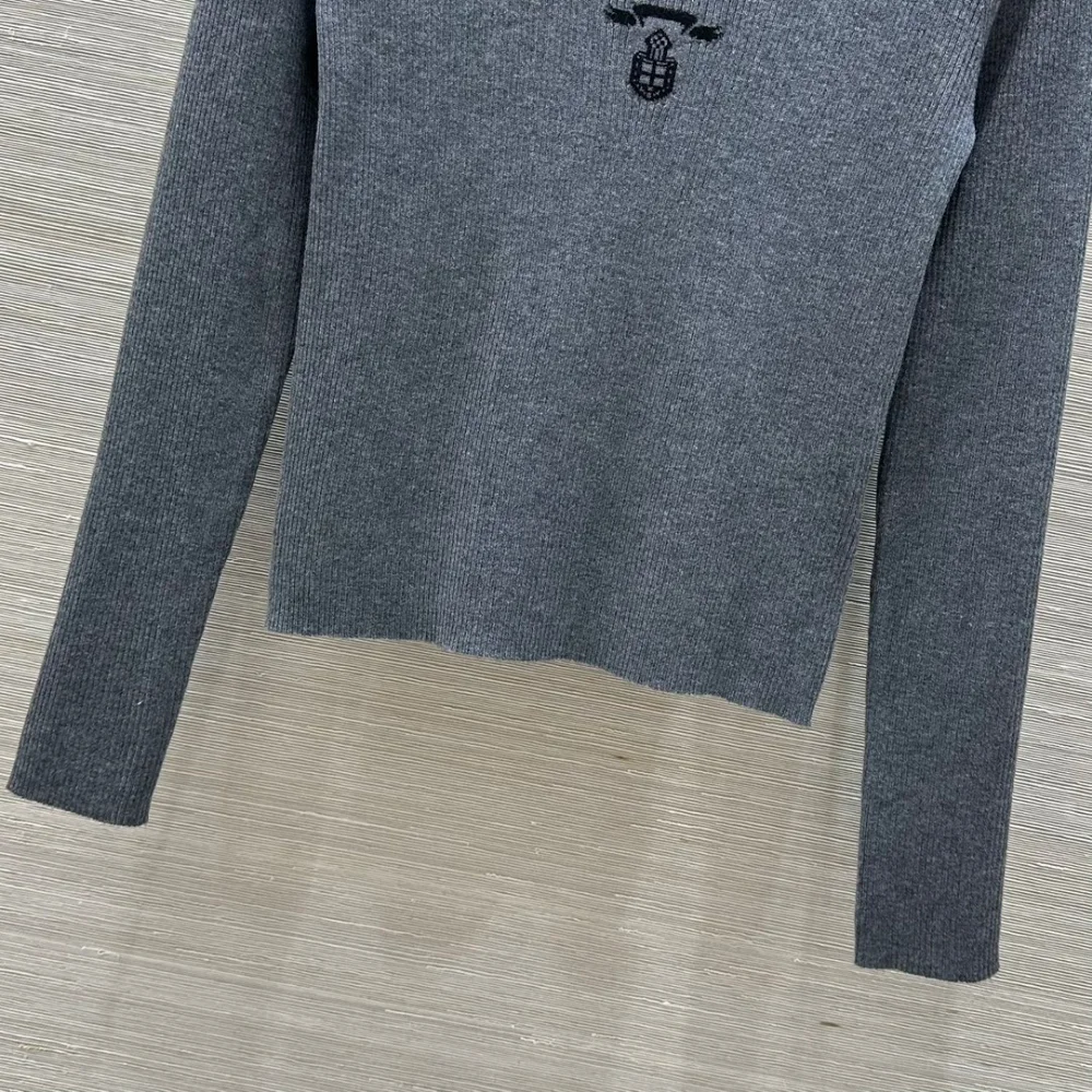 슬림 리브드 긴팔 니트 탑(3color) 상세