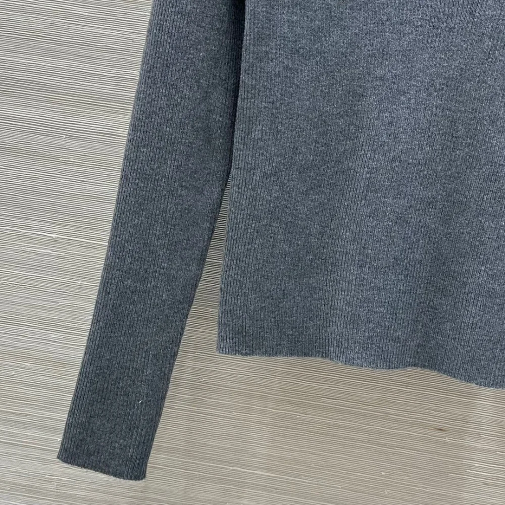 슬림 리브드 긴팔 니트 탑(3color) 상세