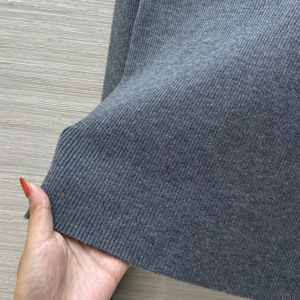 슬림 리브드 긴팔 니트 탑(3color) 상세