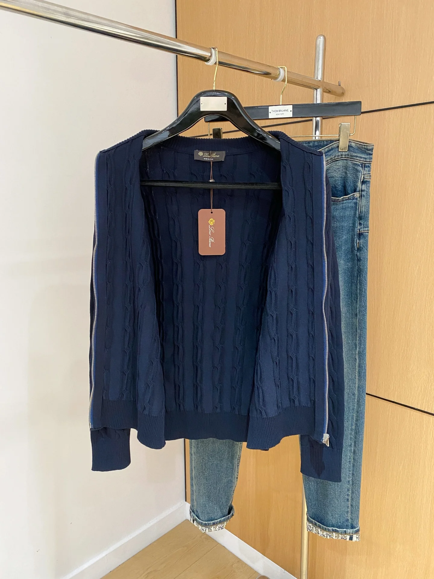 니트 울 집업 가디건(3color) 상세