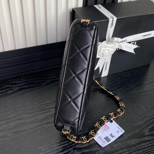 호보 핸드백 램스킨 골드 메탈 블랙 (17×24×5cm) 5