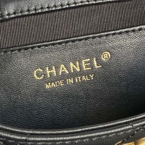 호보 핸드백 램스킨 골드 메탈 블랙 (17×24×5cm) 7