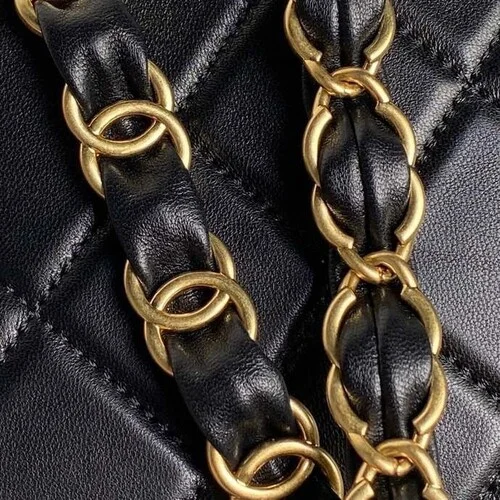 호보 핸드백 램스킨 골드 메탈 블랙 (17×24×5cm) 9