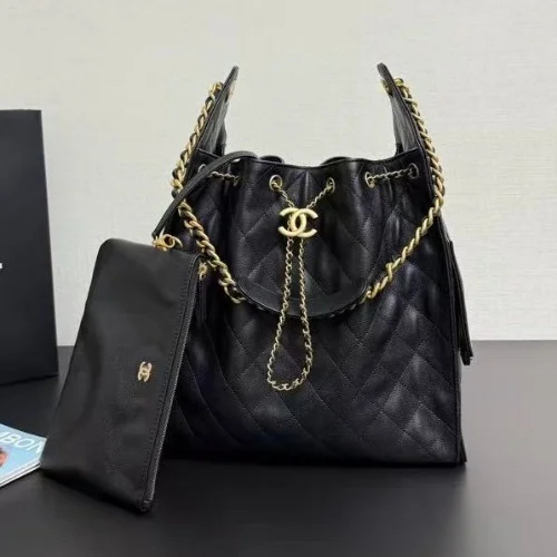 25c 뉴 호보 블랙 캐비어 미듐 40cm