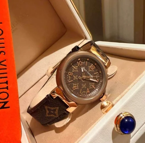 땅부르 모노그램 쿼츠 로즈골드 28MM  스트랩