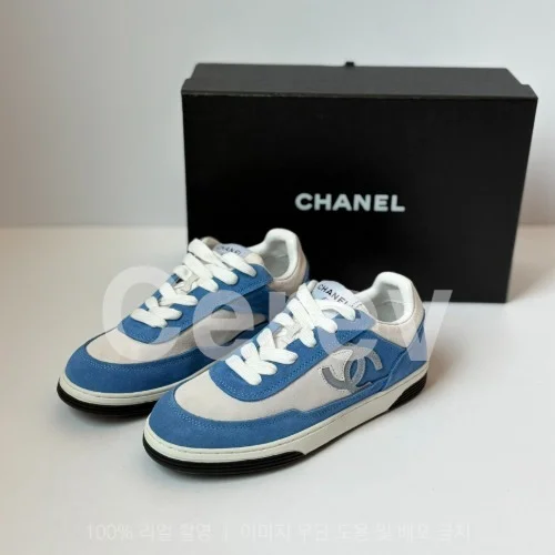 (당일배송) 여성 로고 테니스 제니 스니커즈 블루 245 사이즈