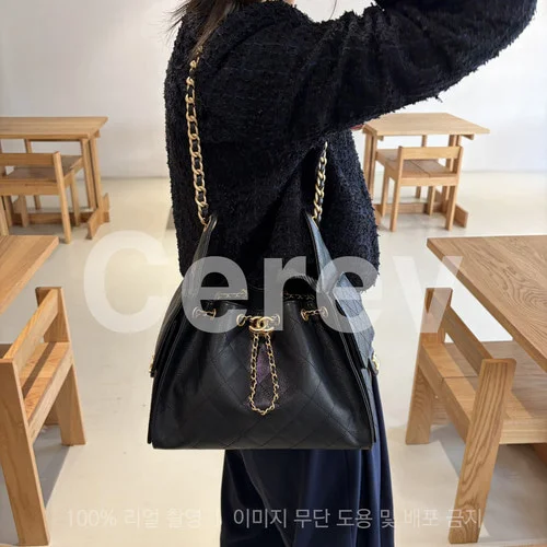 (당일배송) 25c 뉴 호보 블랙 캐비어 스몰 30cm 4