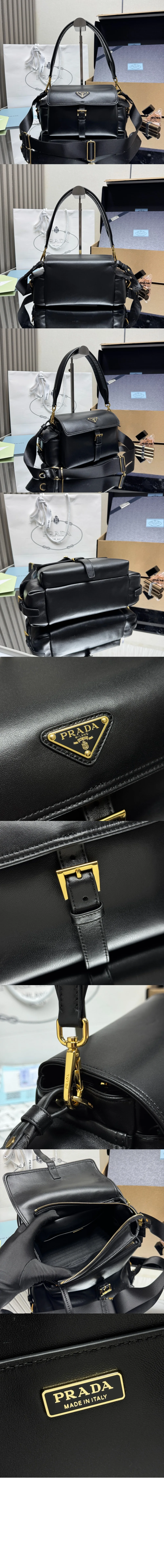 익스플로어 미디엄 나파 가죽 숄더백 1BD394 (2color) 상세