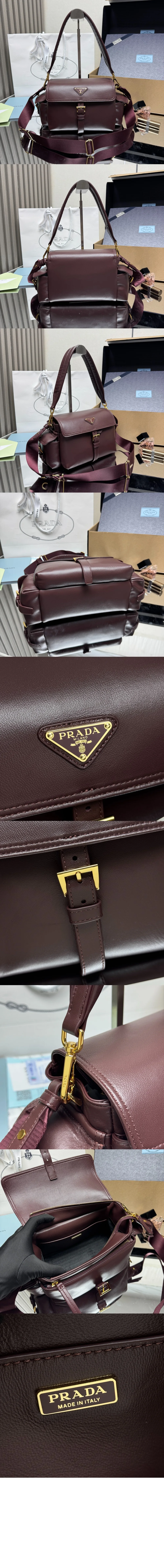 익스플로어 미디엄 나파 가죽 숄더백 1BD394 (2color) 상세