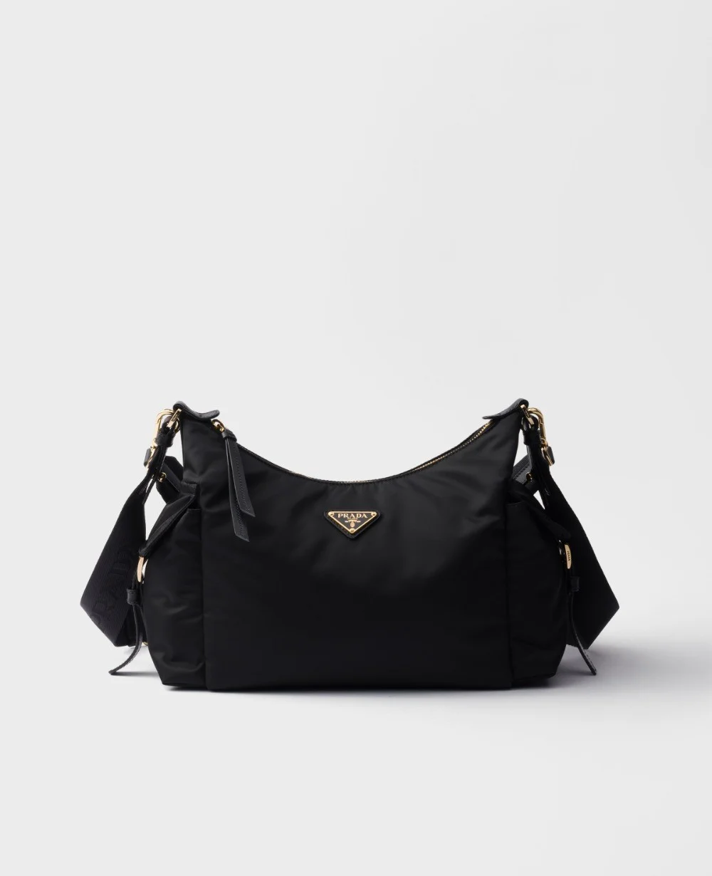 익스플로어 라지 리나일론 및 가죽 핸드백 1BC264 (2color)