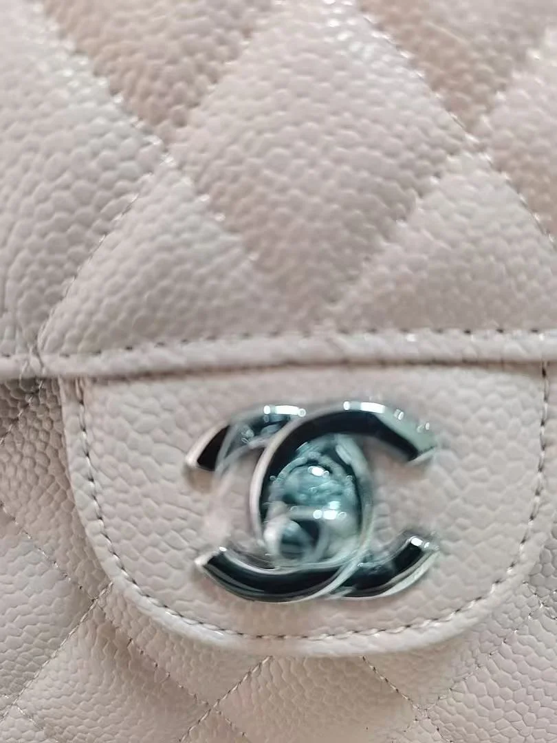 클래식 캐비어 핑크 은장 미디움 상세