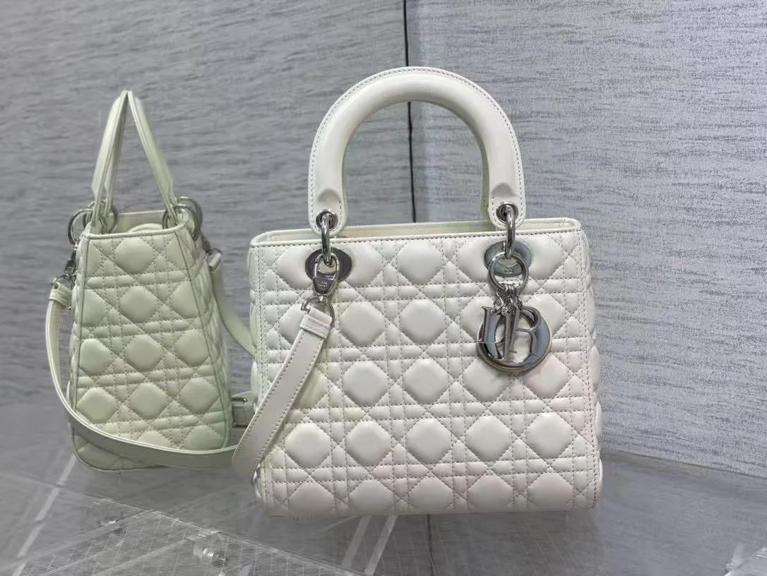 레이디 백 미디움 실버