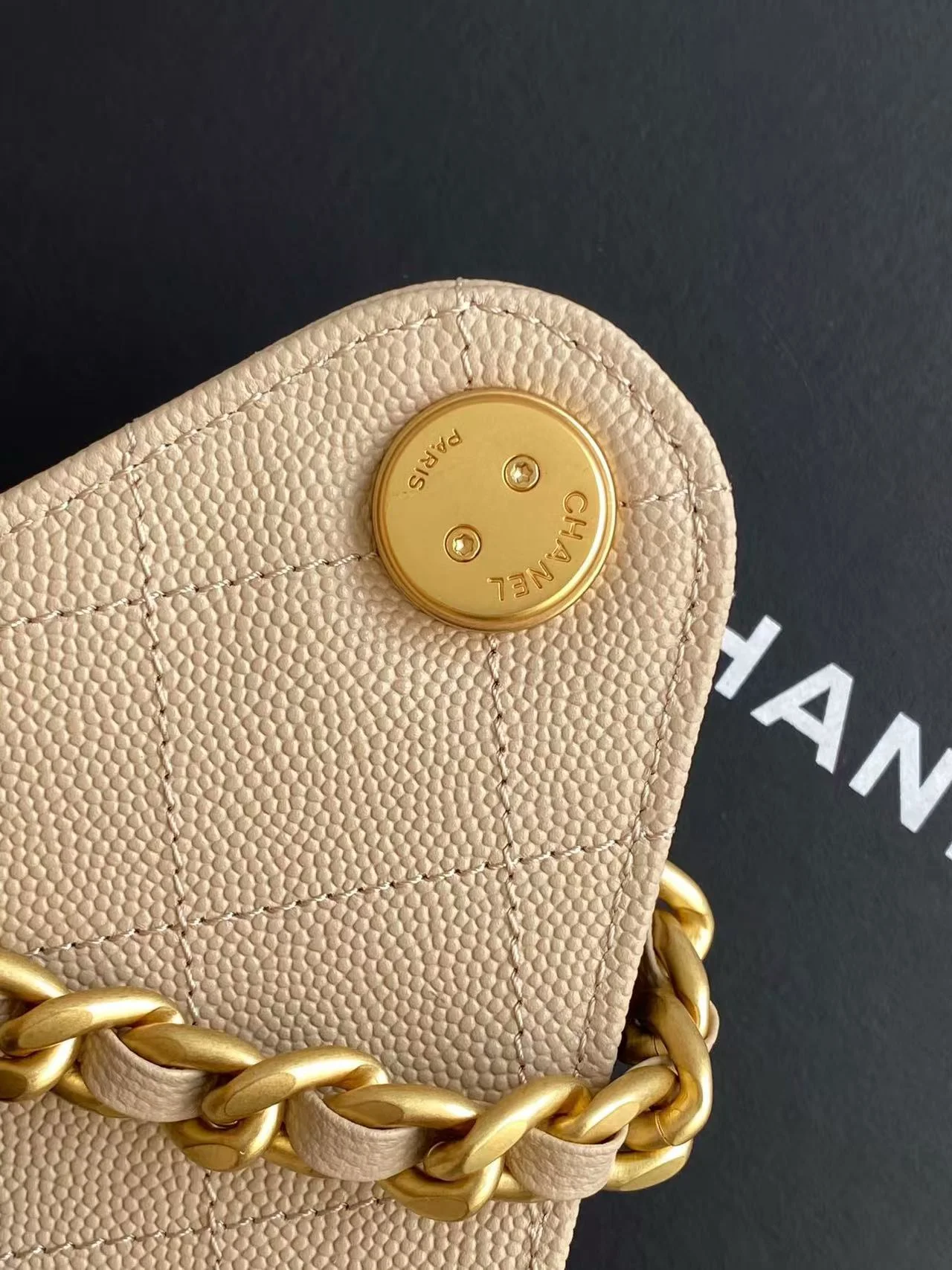 25c 뉴 호보 스몰 베이지 캐비어 상세