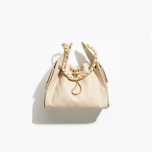 25c 뉴 호보 스몰 베이지 캐비어