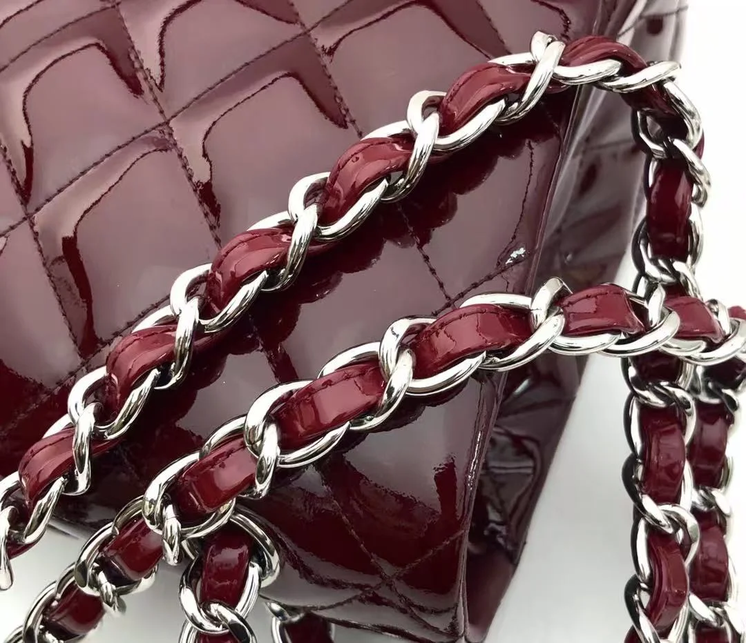 클래식백 페이던트 버건디 라지 (29*19*9cm) 상세