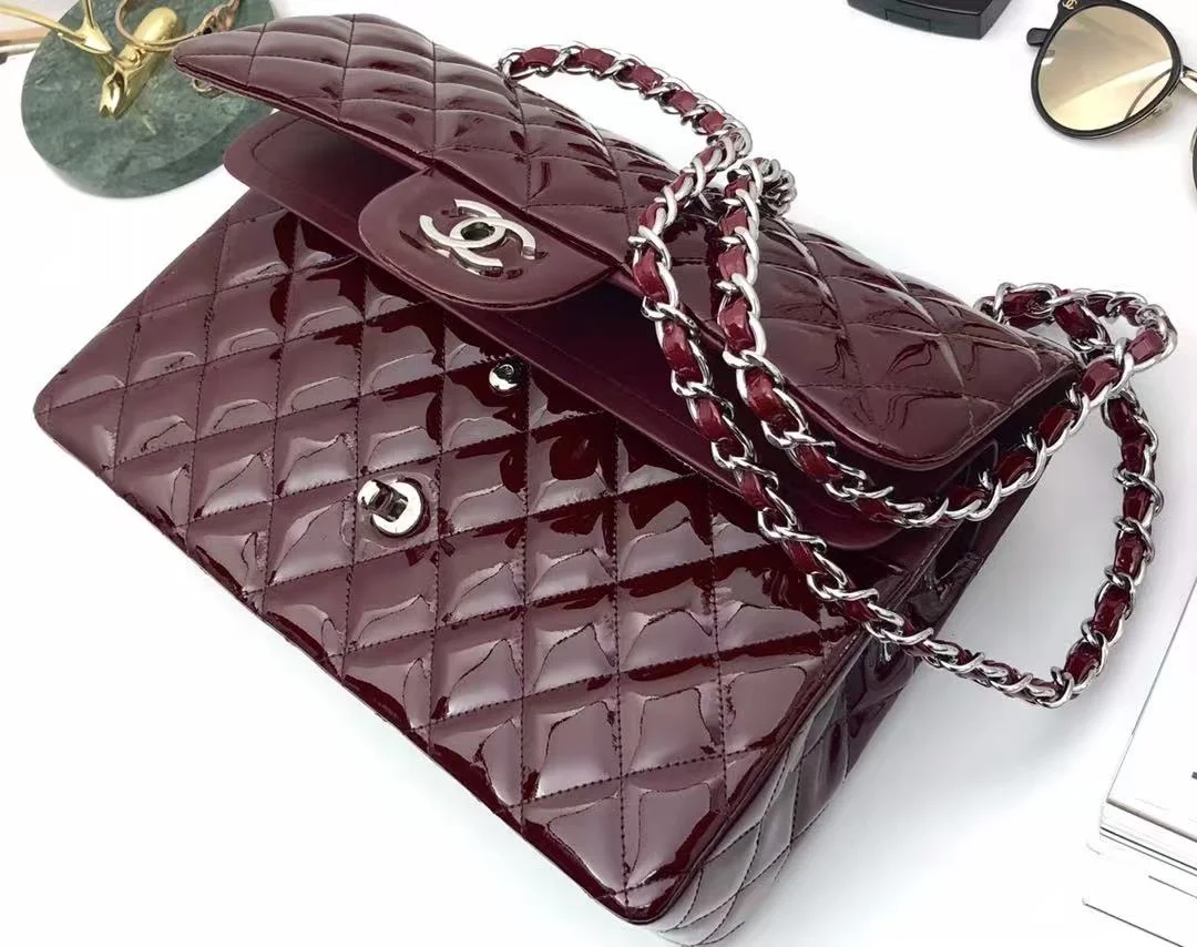 클래식백 페이던트 버건디 라지 (29*19*9cm) 상세