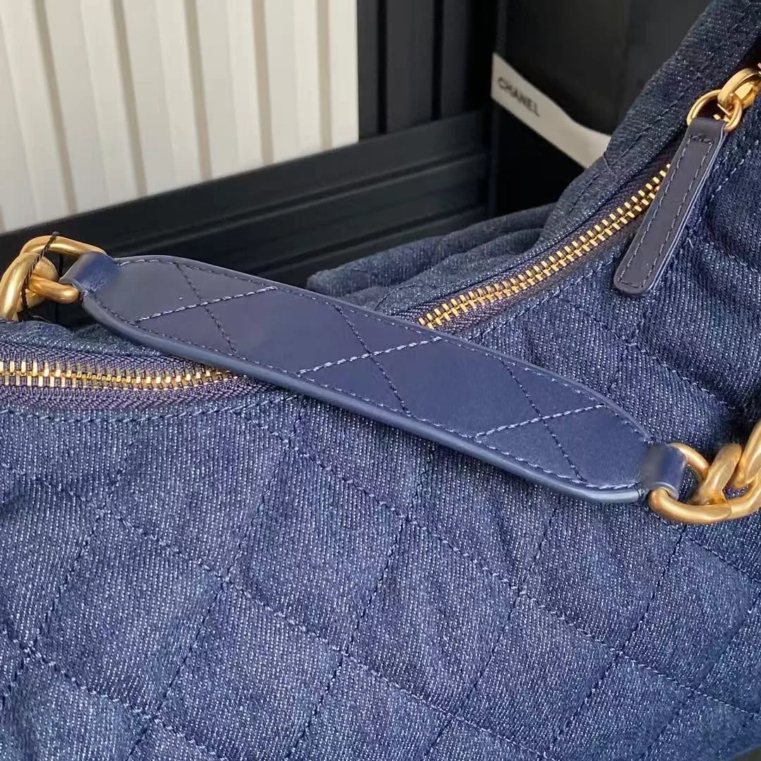 라지 호보백 진청 (31cm X 22cm X 15cm) 상세