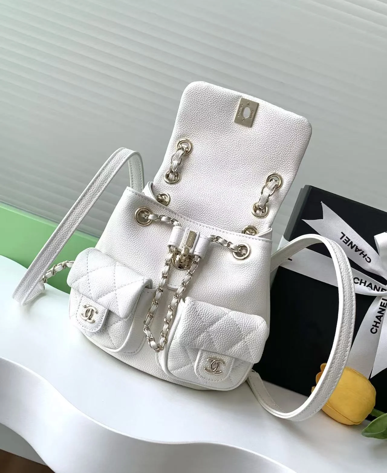 투포켓 듀마 백팩 스몰 캐비어 (17.5 * 16.5 * 10) 상세