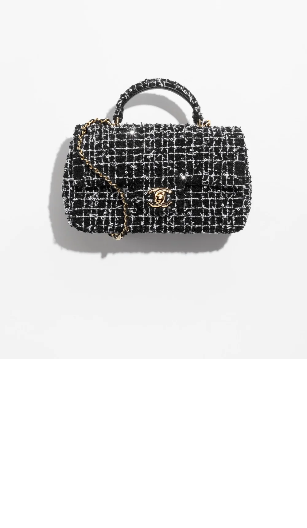 클래식 뉴미니 탑핸들 트위드  (20 * 13 * 9cm) 상세