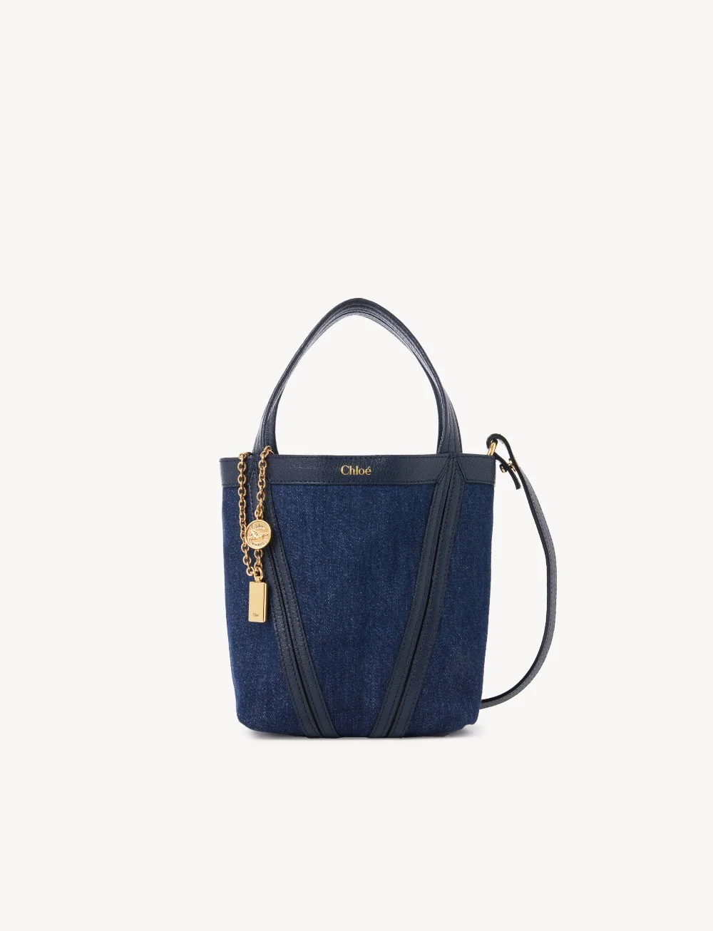 데님 Spin 스몰 토트백 (18cm X 19cm X 8cm)