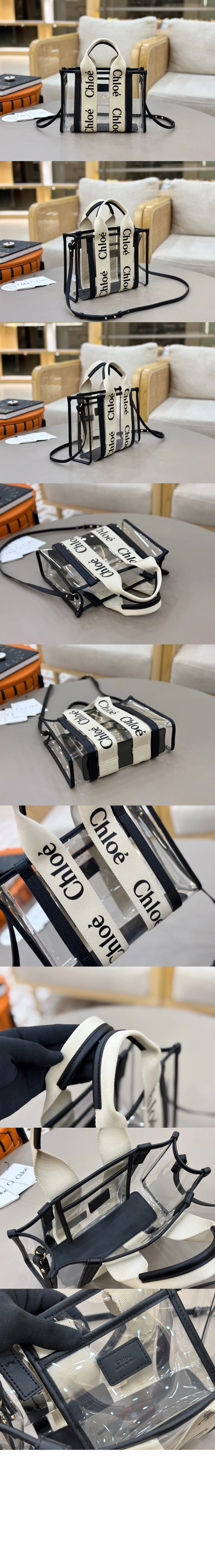 젤리 & 가죽 스몰 Woody 토트백 (2color) 상세