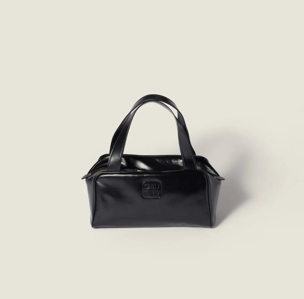 가죽 탑 핸들백 (28cm X 15cm X 13cm)