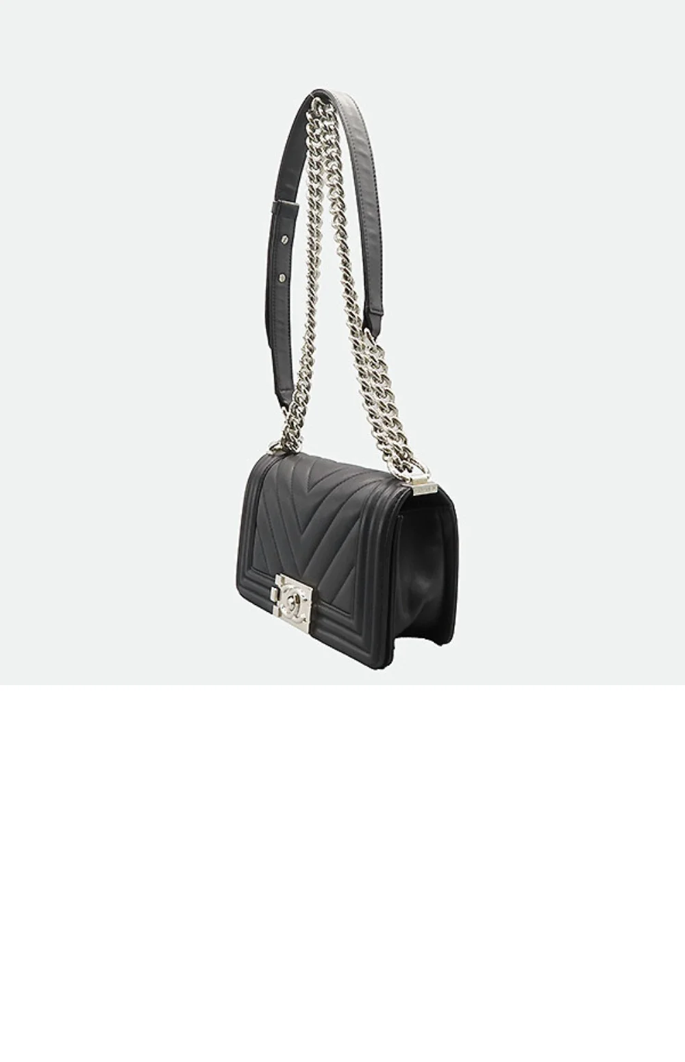 쉐브론 보이백 램스킨 스몰 ( 20.5cm X 12cm X 8.5cm) 상세