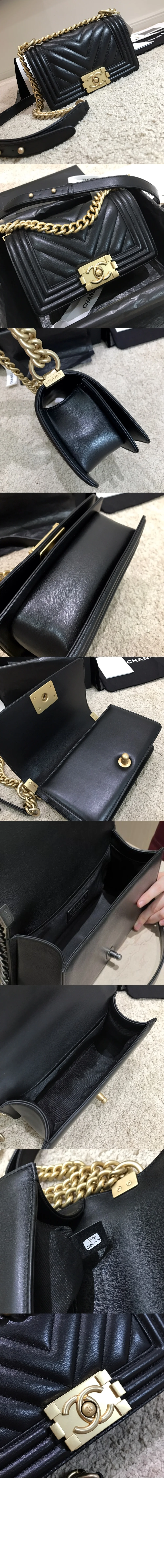 쉐브론 보이백 램스킨 스몰 ( 20.5cm X 12cm X 8.5cm) 상세