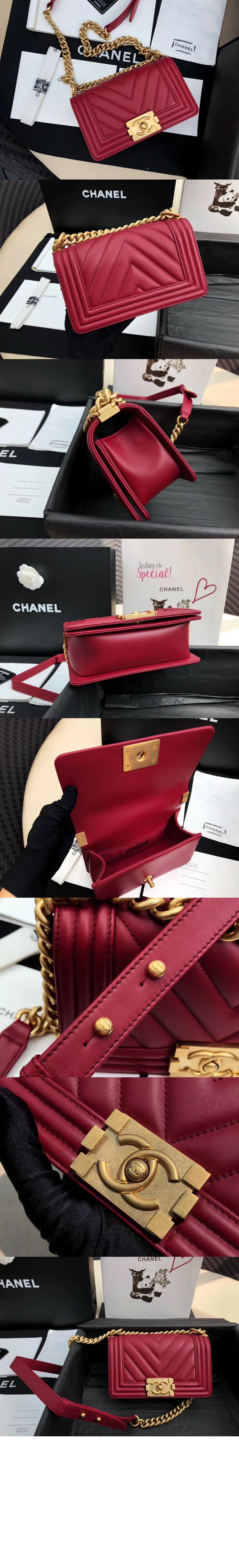 쉐브론 보이백 램스킨 스몰(11color) 상세