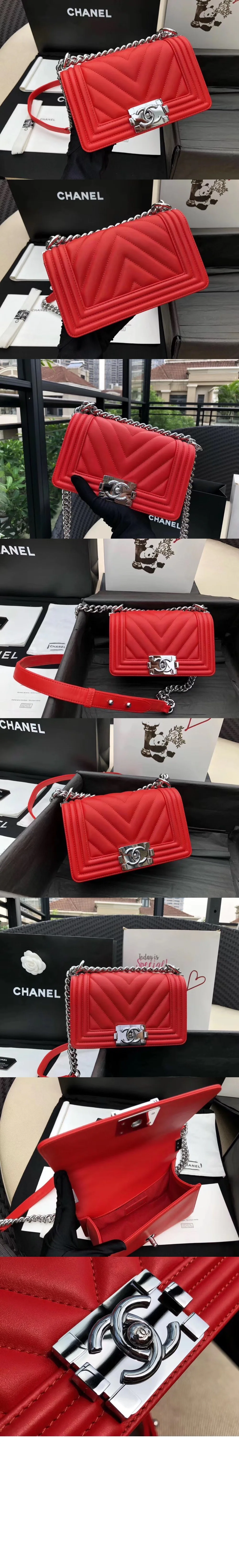 쉐브론 보이백 램스킨 스몰(11color) 상세