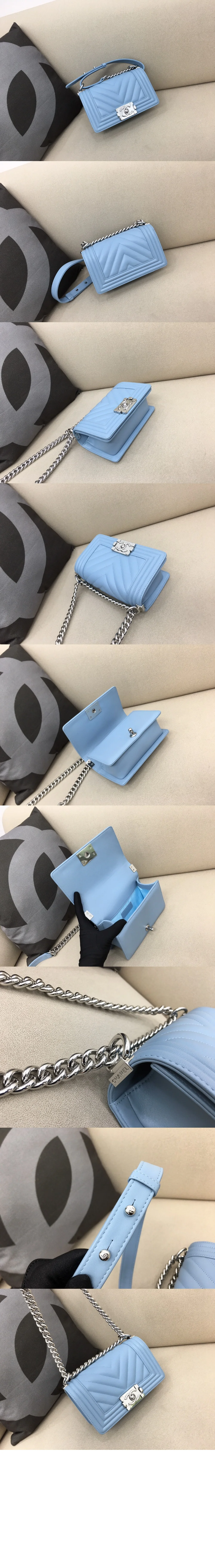 쉐브론 보이백 램스킨 스몰(11color) 상세