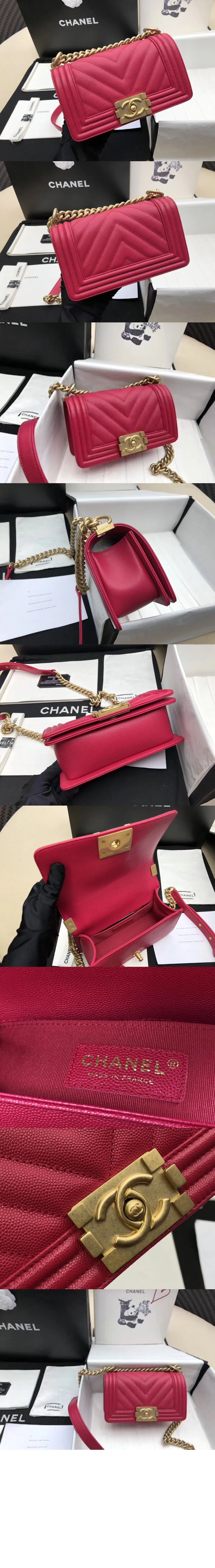 쉐브론 보이백 캐비어 스몰(7color) 상세