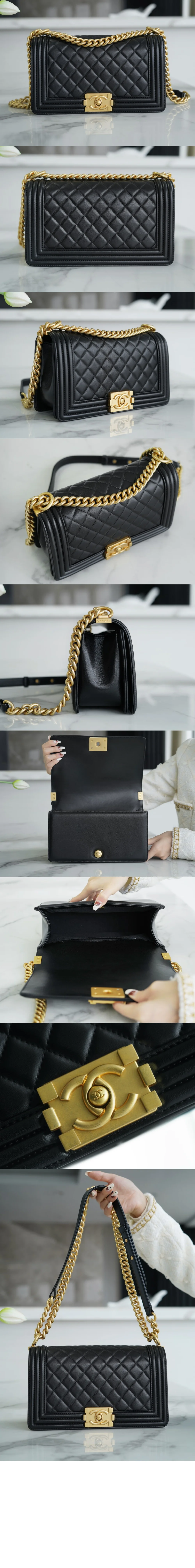 보이백 램스킨 미듐 (25cm X 15cm X 9cm) 상세