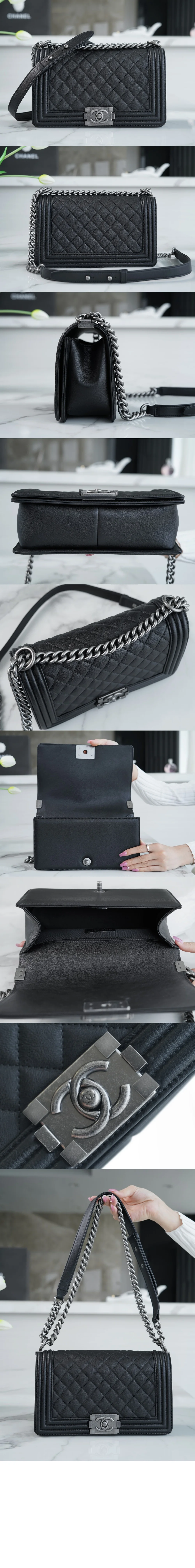 보이백 캐비어 미듐  (25cm X 15cm X 9cm) 상세