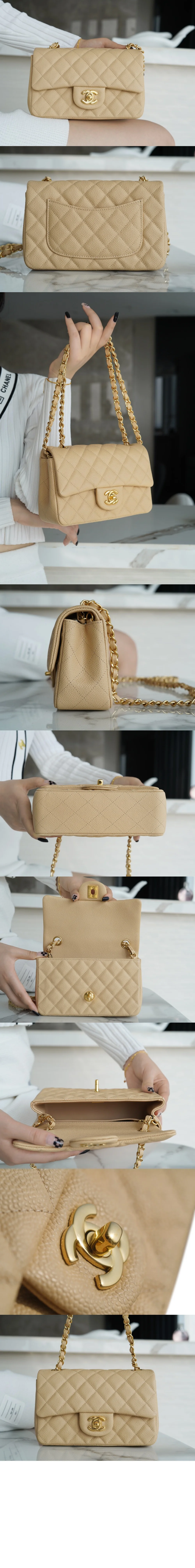 클래식 캐비어 뉴미니 샴페인골드 (3color) 상세