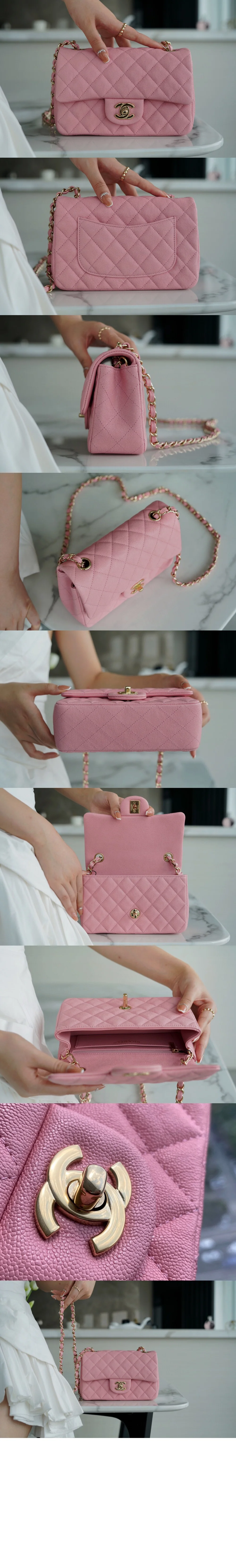 클래식 캐비어 뉴미니 샴페인골드 (3color) 상세