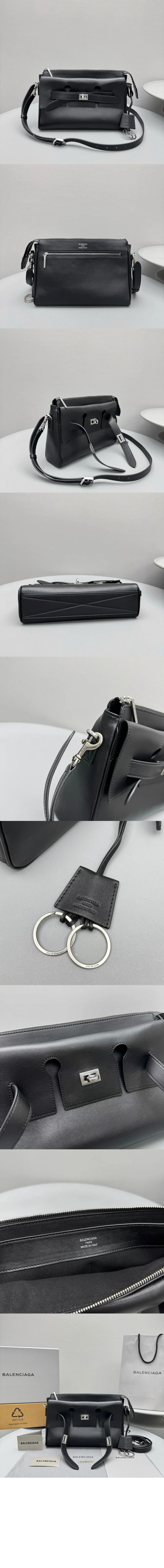 벨 에어 지퍼 메신저 백 스몰 블랙 (28cm X 20cm X 7cm) 상세