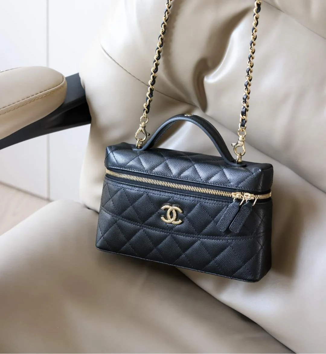 클래식 베니티 백 금장 (14*19*5cm)