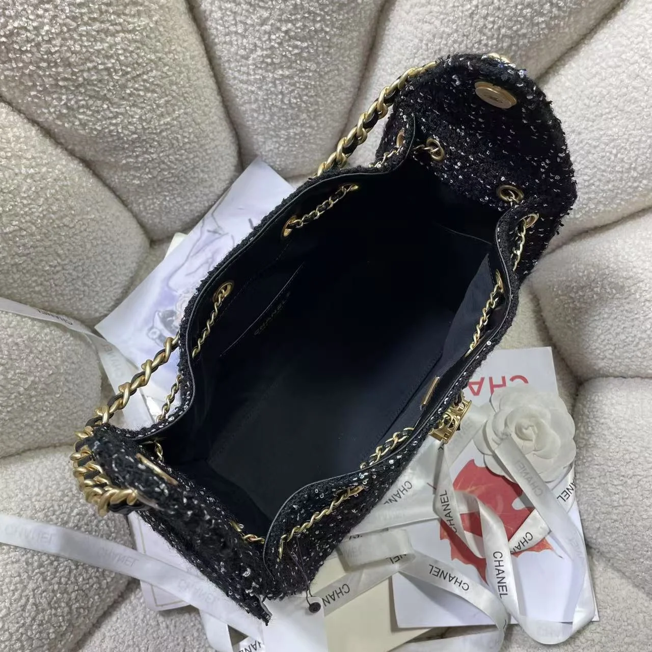 25c 뉴 호보백 스몰 블랙 트위드 상세