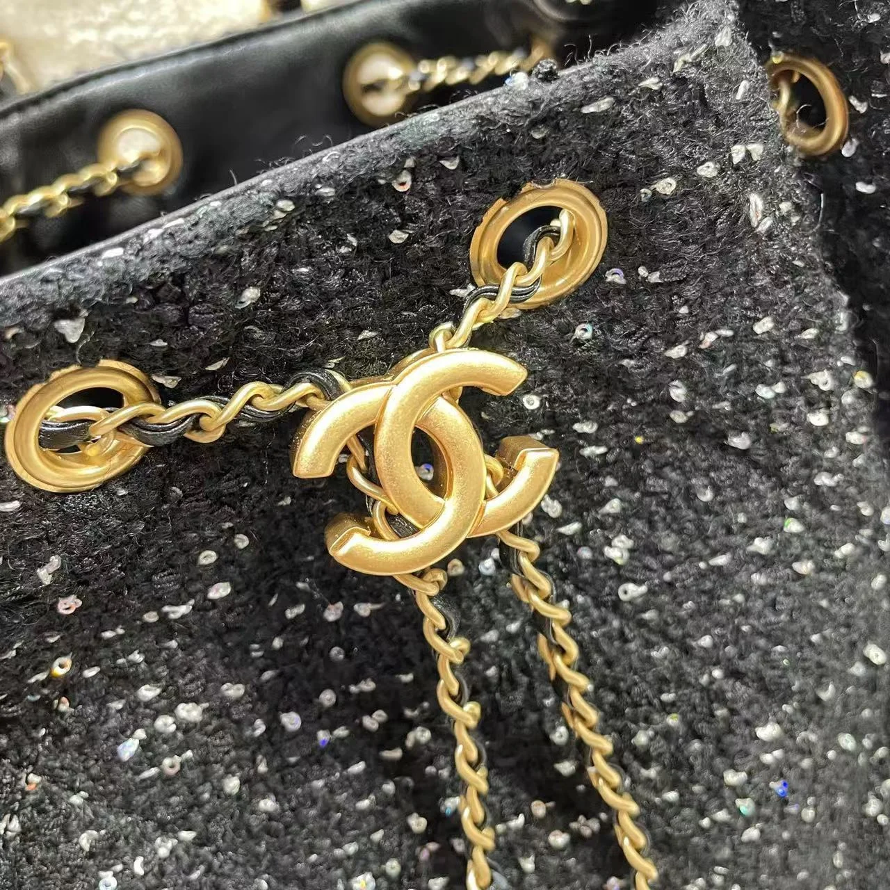 25c 뉴 호보백 스몰 블랙 트위드 상세