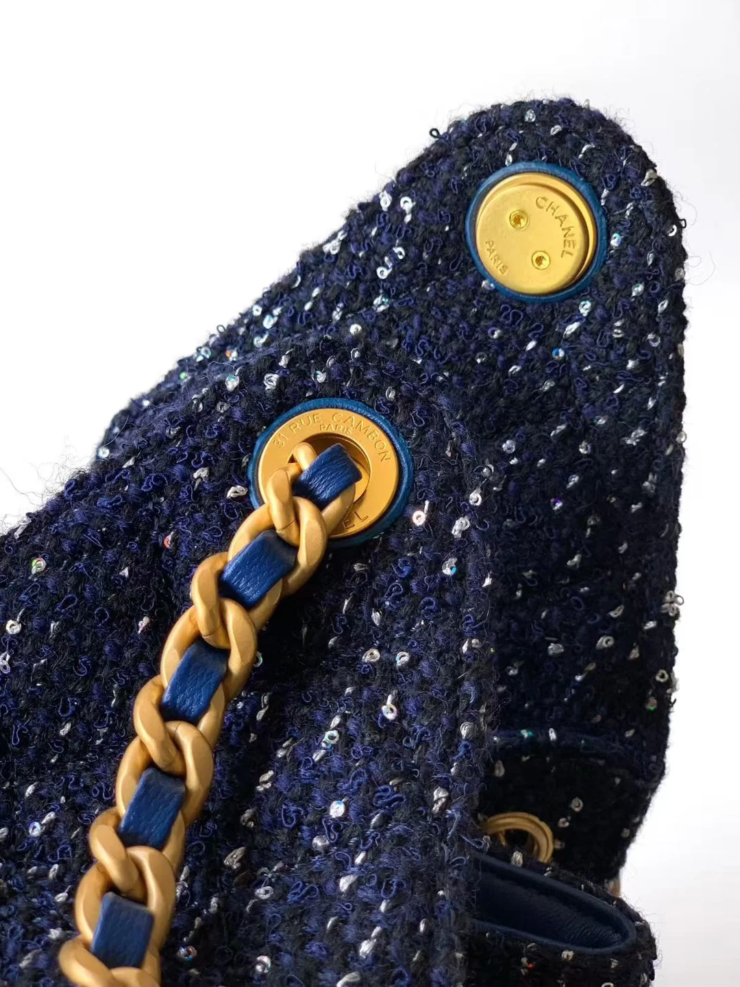 25c 뉴 호보백 스몰 블루 트위드 상세