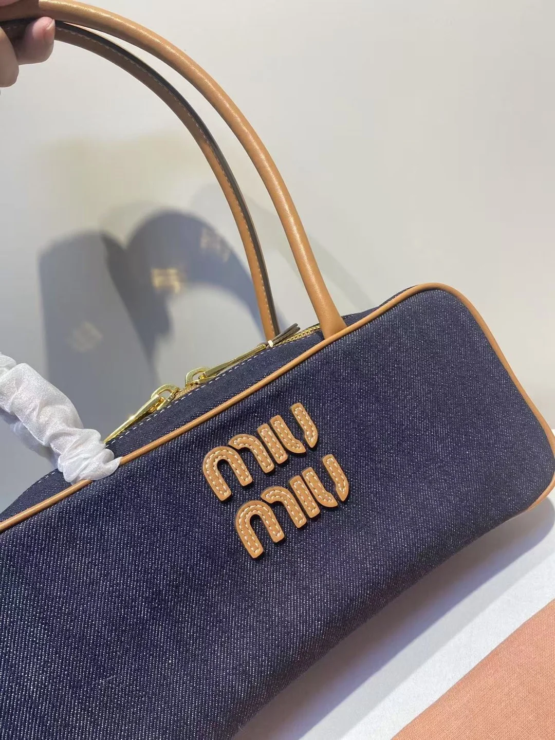 보 데님 백 (28cm * 13cm * 9cm ) 상세