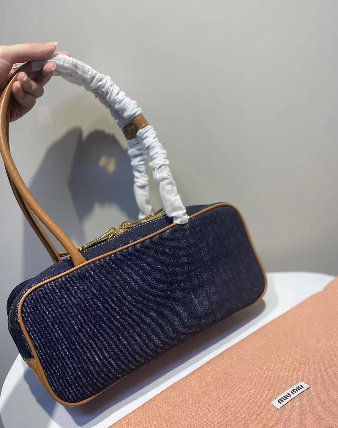 보 데님 백 (28cm * 13cm * 9cm ) 상세