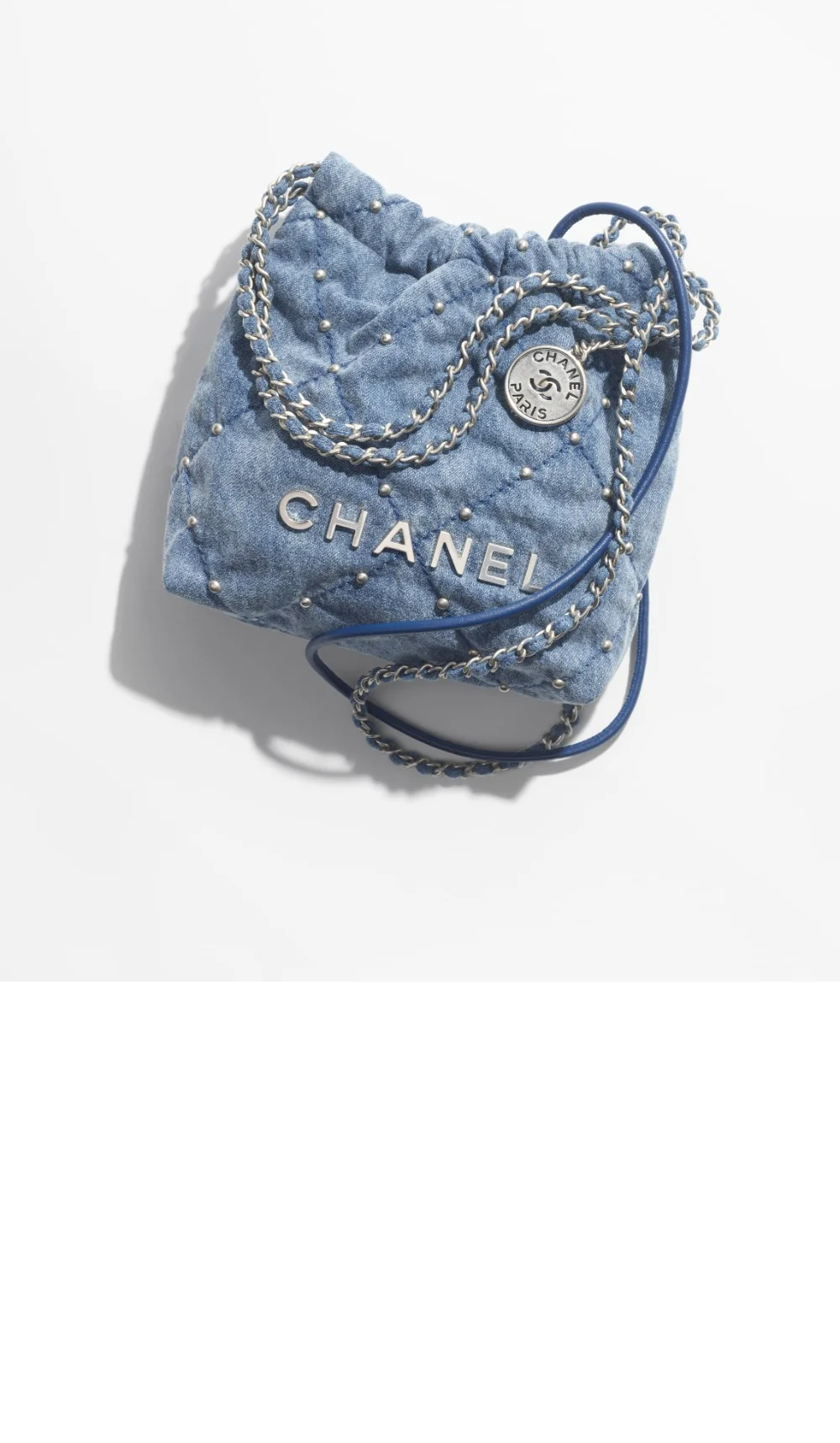 22백 데님 진주 미니(19cm X 20cm X 6cm) 상세