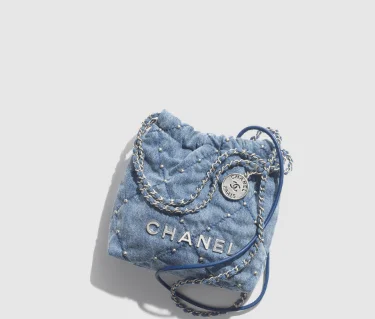 22백 데님 진주 미니(19cm X 20cm X 6cm)