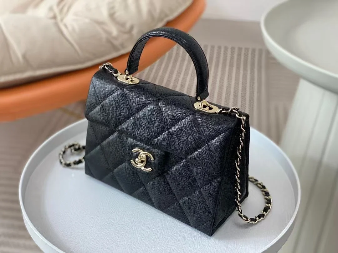 캐비어 탑핸들 체인백