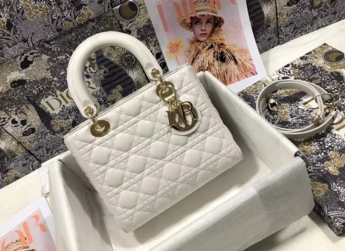 레이디 백 미디움 화이트 ( 24cm X 20cm X 11cm)